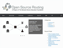 Tablet Screenshot of opensourcerouting.org